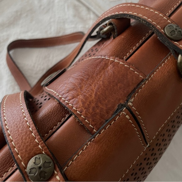🎉 NEW LISTING Patricia Nash Brown Satchel Doctor Bag Large Shoulder Bag - Picture 10 of 15
